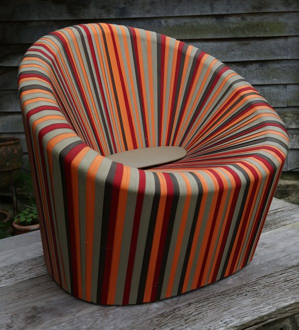 Contemporary Canvas Ribbon Strap Chair